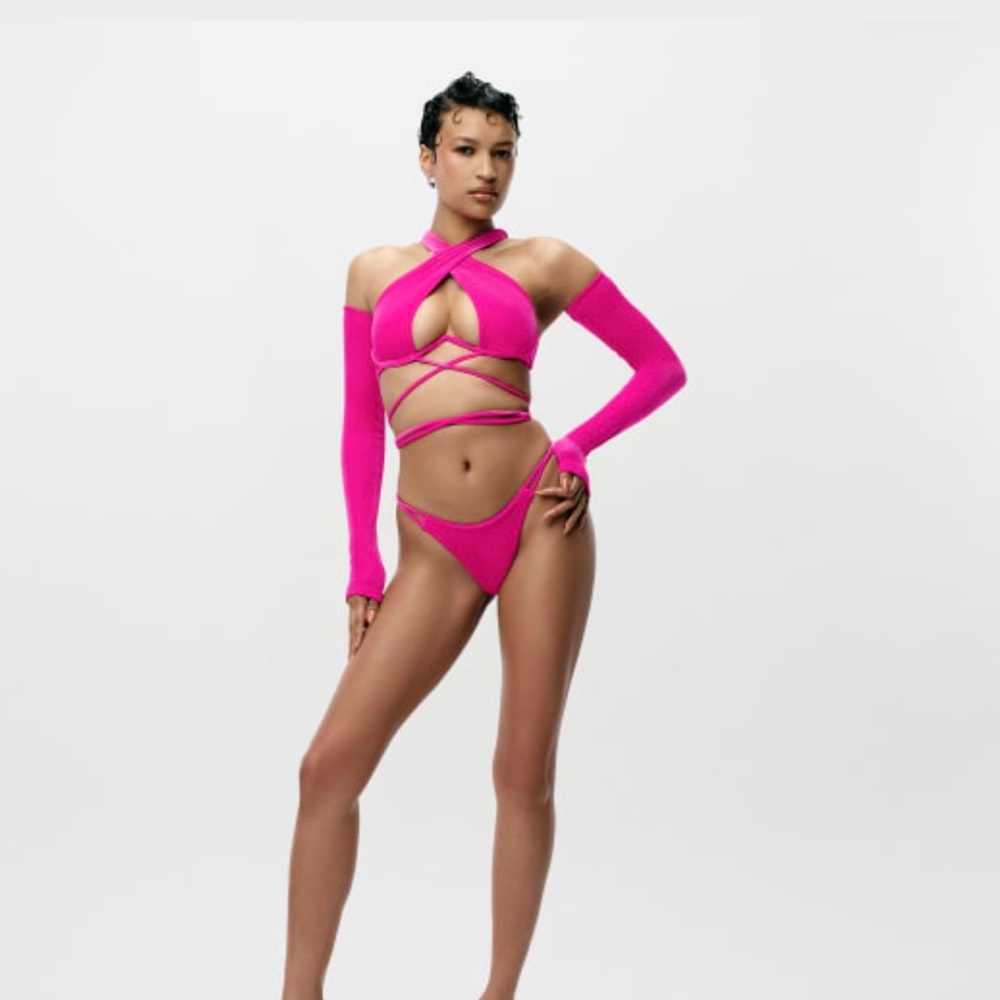 Ivy Park shock pink swim bottom size M